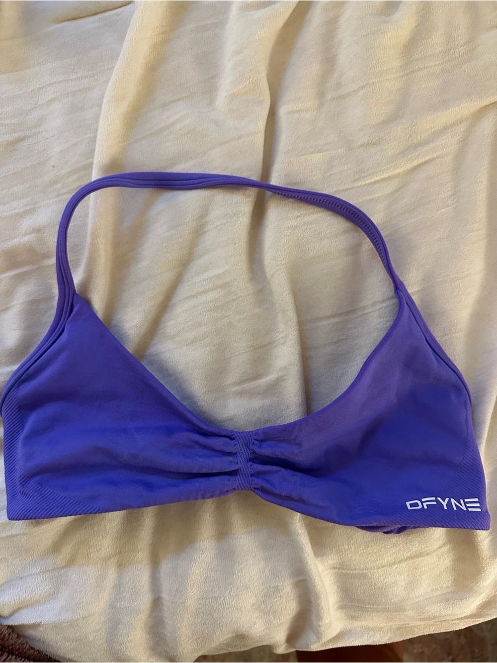 DFYNE Purple Scoop-Back Sports Bra